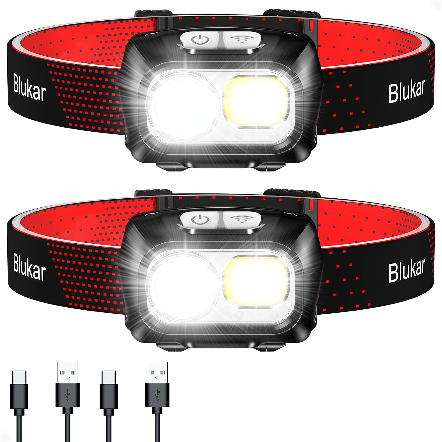 Originales Amazon-Produktbild der Blukar Stirnlampe